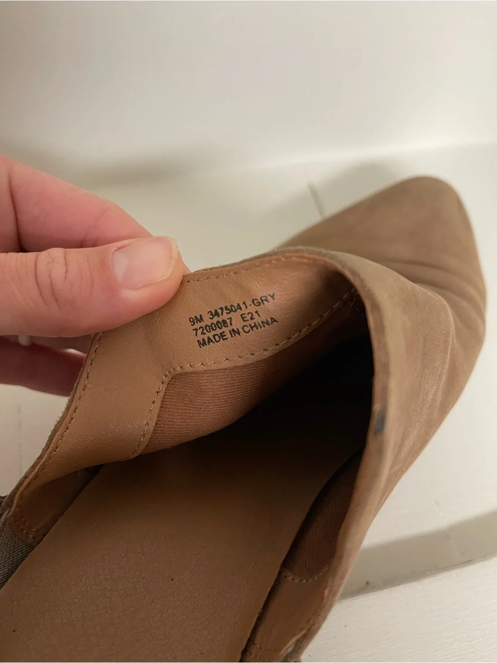 Frye Taupe Nubuck Pointed Ankle Booties